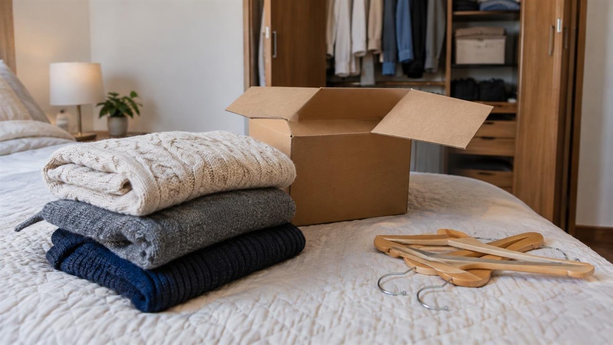 A roupa de inverno vai dormir seis meses — e o jeito de guardar decide como ela acorda