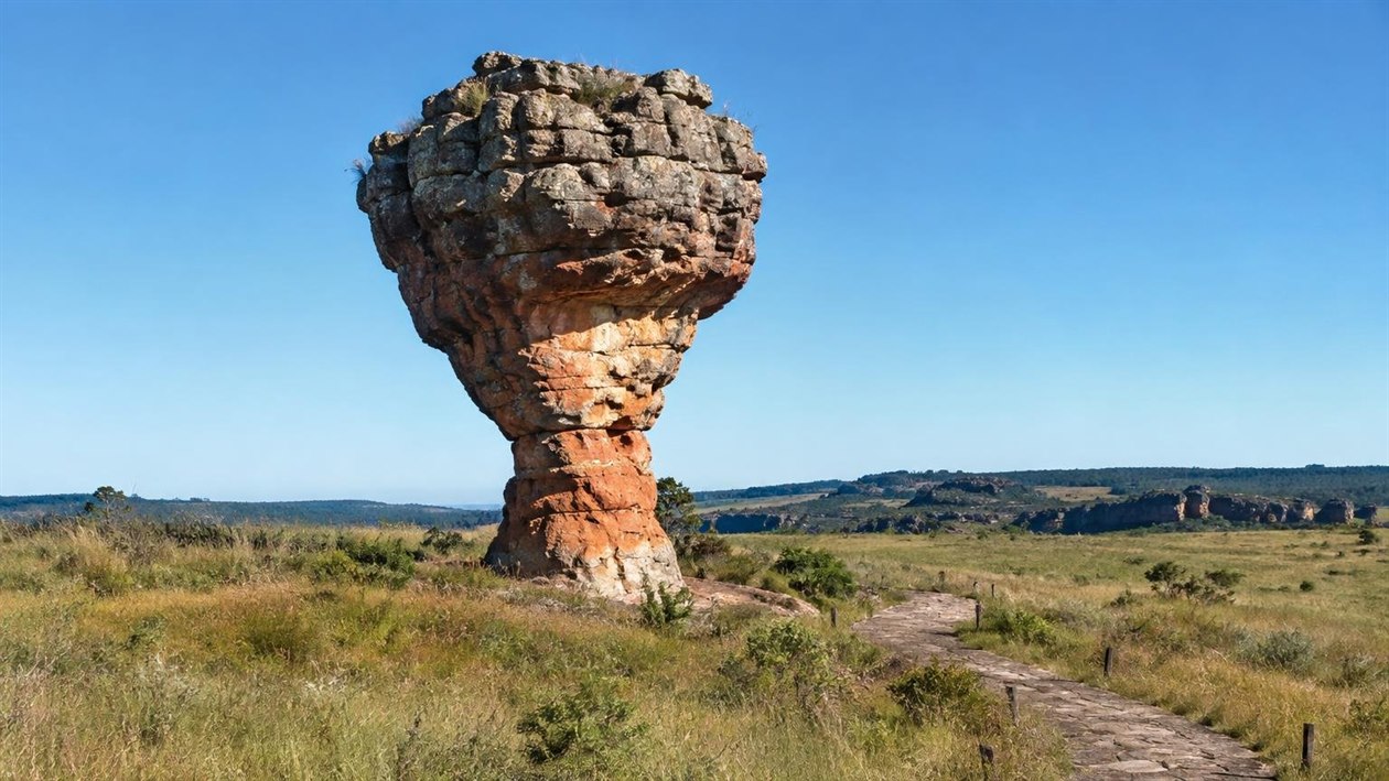 Parque Estadual de Vila Velha, no Paraná: arenitos, furnas e a Lagoa Dourada em um dia