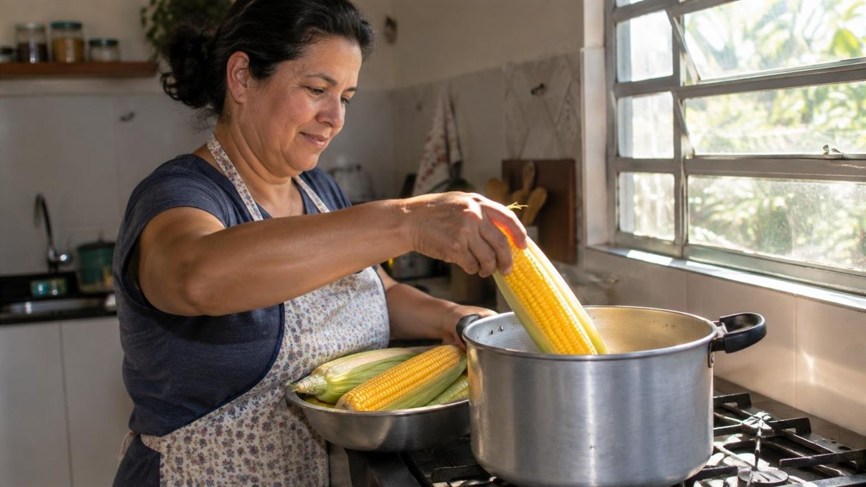 É tempo de comer milho