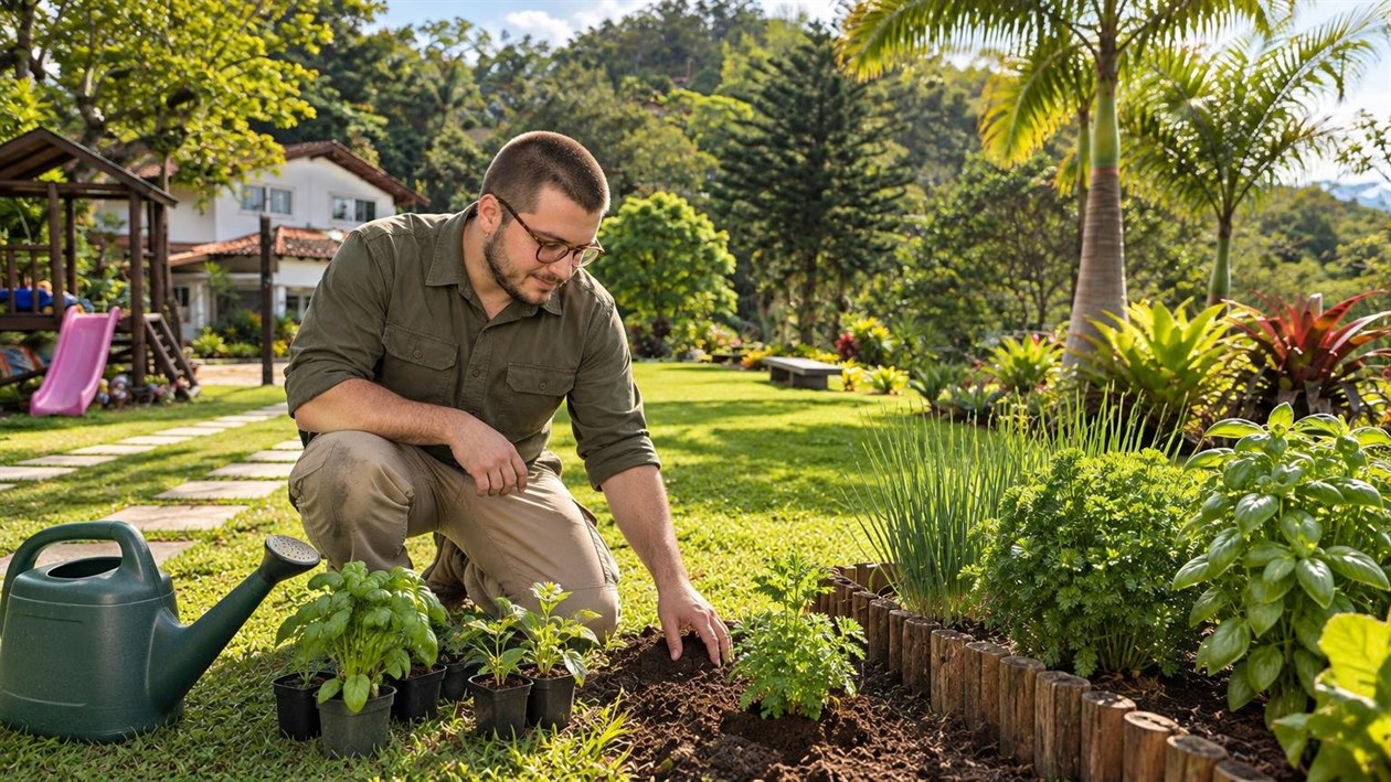 Um jardim começa antes da primeira muda