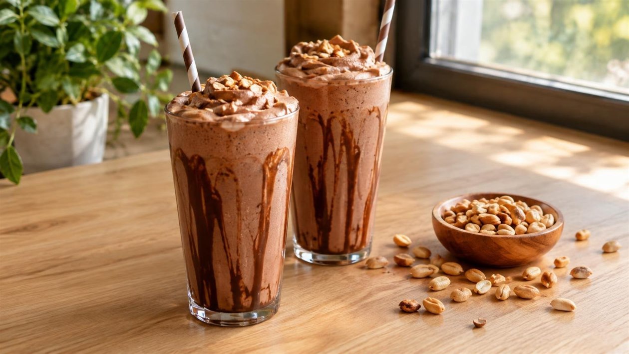Milk-shake de Chocolate e Amendoim