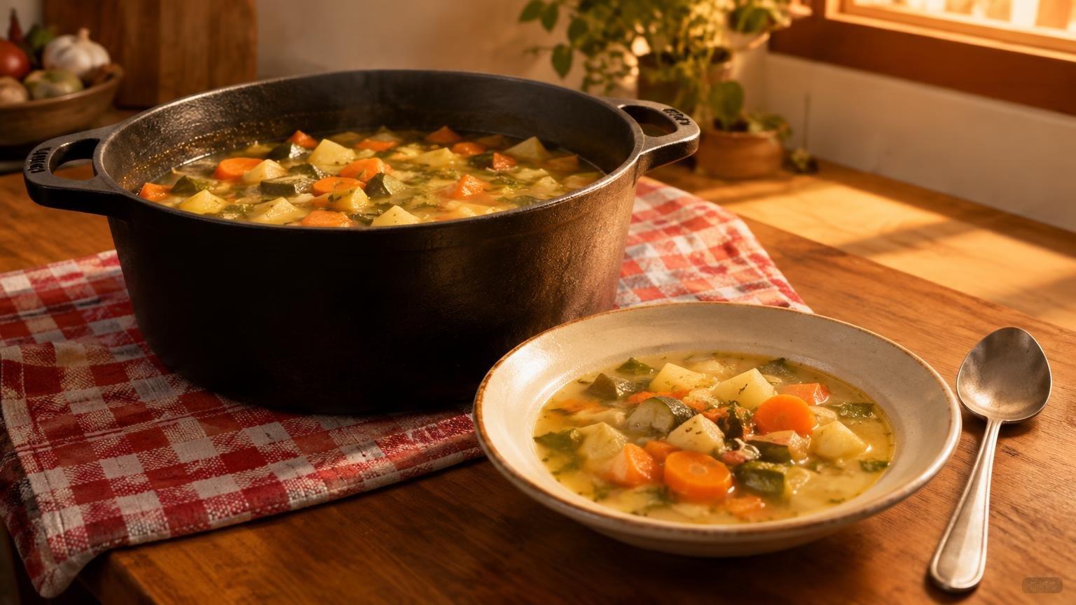 A sopa de legumes voltou ao jantar — e ela não é comida de quem está doente
