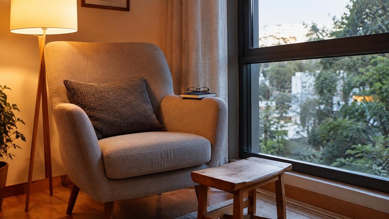 O cantinho de ler que a sua casa já tem — falta só você montar